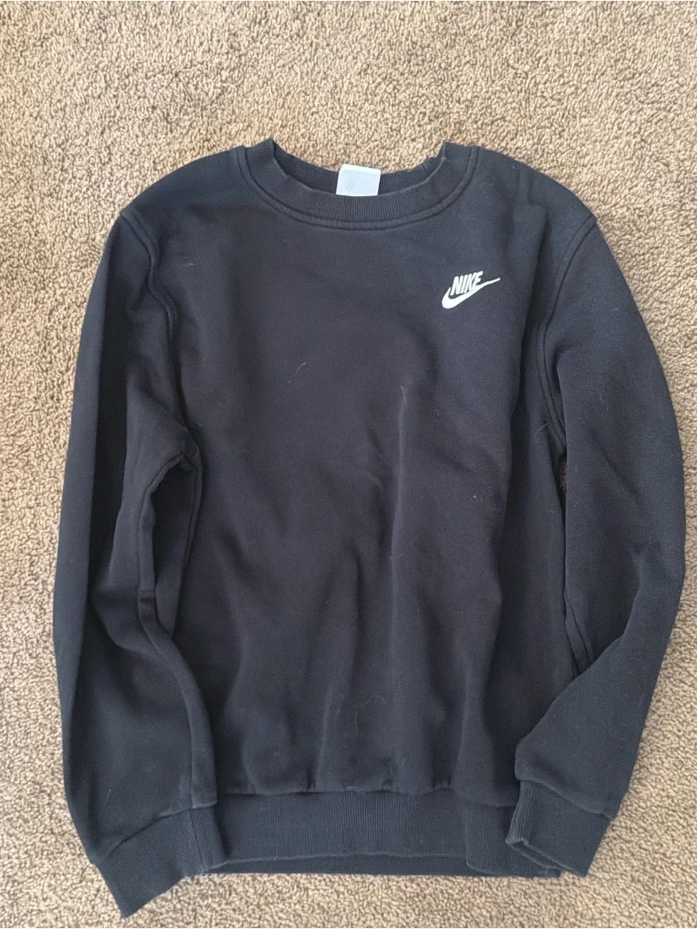 Nike Black Crewneck Sweatshirt with White Swoosh